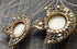 White Gold Kundan Diya Set (Pair of 2) - Accessory