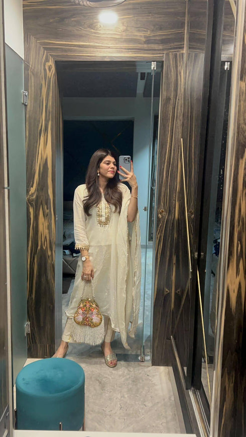 White Kaftan and Pant