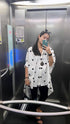 White Polka Dot Shirt With Black Dhoti