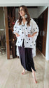 White Polka Dot Shirt With Black Dhoti