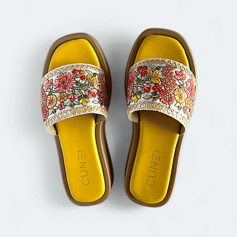 White Yellow Floral Slider