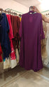 Wine Purple Drape Dress With Necklace