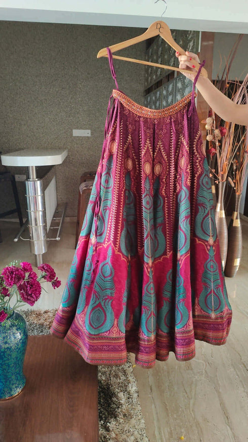 Wine Purple Shirt Lehenga Set