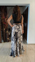 (@Yasmin Karachiwala) Creamy Charcoal Drape 3 Piece Set