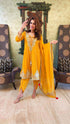Yellow Anarkali Dhoti Set