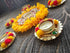 Yellow Flower Diya Rangoli Set - Accessory