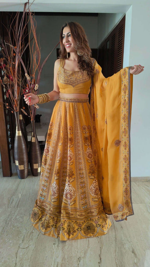 Yellow Lehenga Set