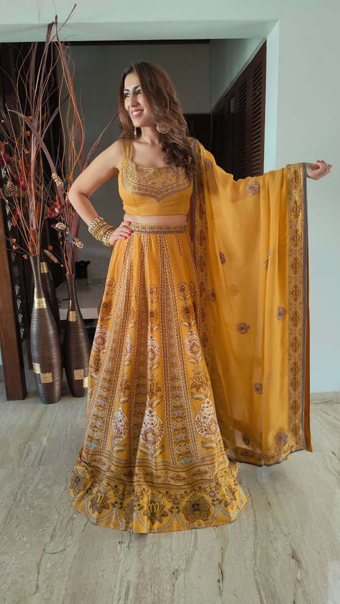 Yellow Lehenga Set