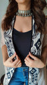 Antique Silver Polish Choker Necklace Set