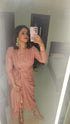 Baby Pink Drape Dress - view 13