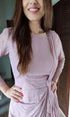 Baby Pink Drape Dress