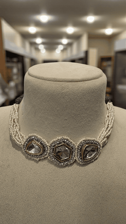 Beaded Kundan Choker Necklace - view 10