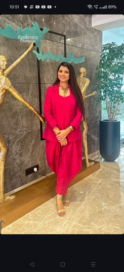 Beetroot Pink Jumpsuit with Jacket