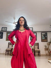 Beetroot Pink Jumpsuit with Jacket