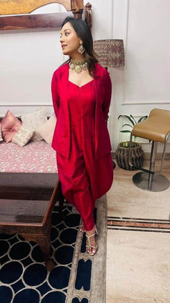 Beetroot Pink Jumpsuit with Jacket