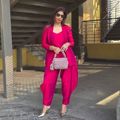 Beetroot Pink Jumpsuit with Jacket - view 2