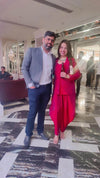 Beetroot Pink Jumpsuit with Jacket