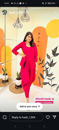 Beetroot Pink Jumpsuit with Jacket