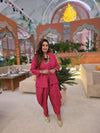 Beetroot Pink Jumpsuit with Jacket - view 43