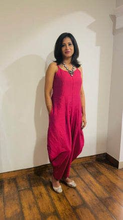 Beetroot Pink Jumpsuit with Jacket - view 49