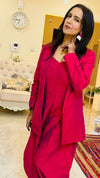 Beetroot Pink Jumpsuit with Jacket - view 50