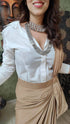 Beige Drape Skirt