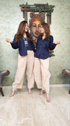 Beige Flared Pants with Not Abla Nari Shirt - view 4