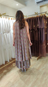 Beige Multicolor Layered Maxi Dress - view 6