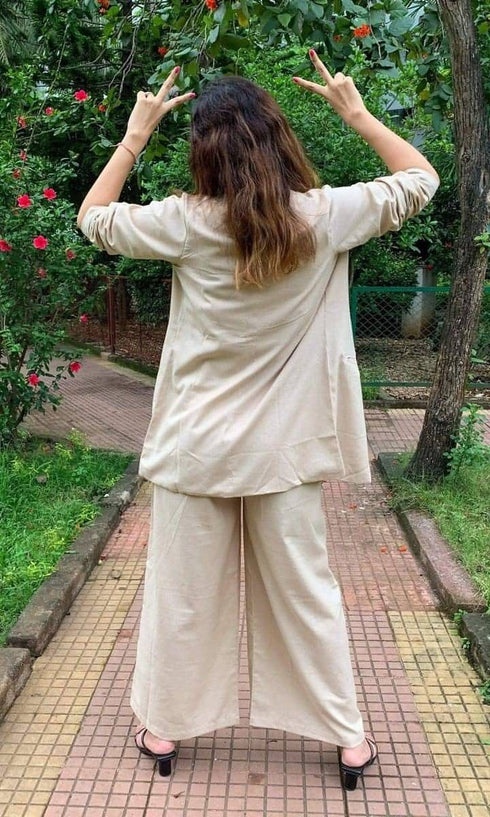 Beige Waistcoat Set