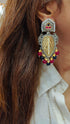 Black And Red Leaf Earring - view 4
