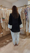 Black And White Card Farshi Salwar without Sling Bag - view 7