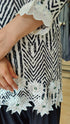 Black And White Foral Embroidered Farshi Set - view 5