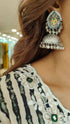 Black And White Foral Embroidered Farshi Set - view 7