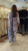 Black Cream Farshi Set with Duppatta - view 9