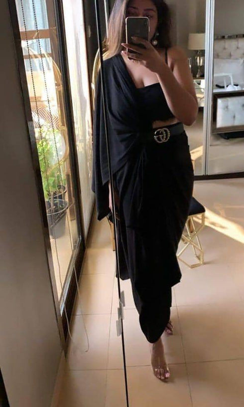 Black Drape Skirt - Top Not Included