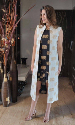 Black Elephant Dress with Jacket