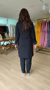 Black Gota Work Kurta Set - view 11