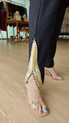 Black Gota Work Kurta Set - view 9