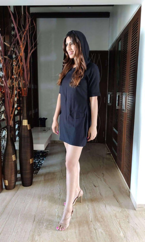 Black Hoodie Dress