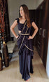 Black Ruffle Sari
