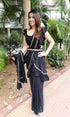 Black Ruffle Sari