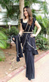Black Ruffle Sari