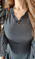 Black Ruffle Shoulder Dress