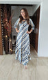 Blue Checks Dhoti Skirt Dress