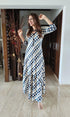 Blue Checks Dhoti Skirt Dress