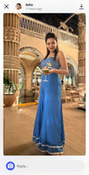 Blue Chiffon Jumpsuit - view 12