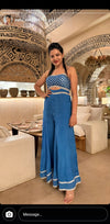 Blue Chiffon Jumpsuit - view 13