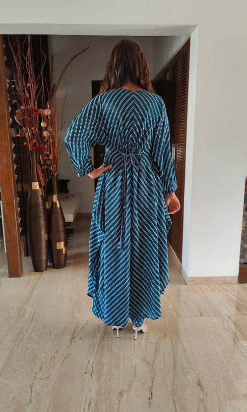 Blue Front Slit Coord