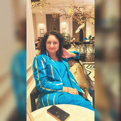 Blue Jumpsuit with Jacket - view 12