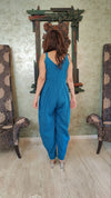 Blue Jumpsuit with Jacket - view 8